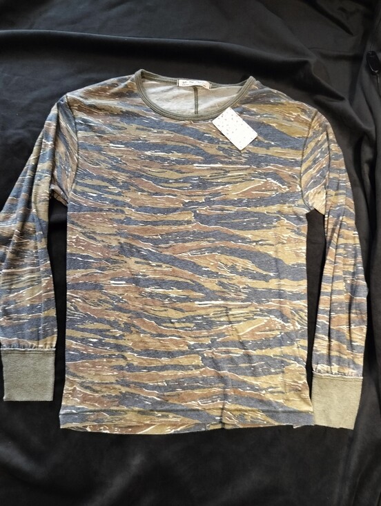 Free People Tops - NWT Free People Long Sleeve Arielle Distressed  Camouflage Tiger Combo XS/S/M